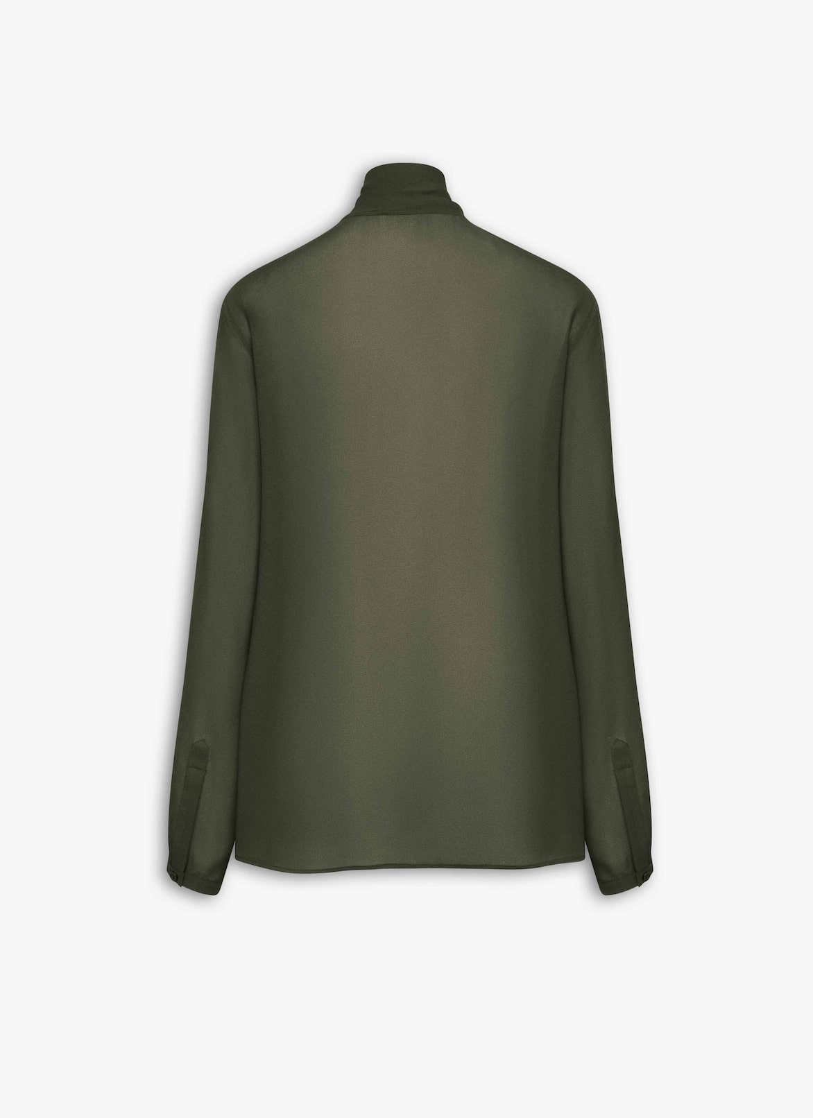 GEORGETTE SCARF BLOUSE ALAÏA DARK GREEN GEORGETTE SCARF BLOUSE